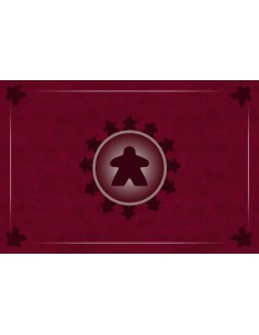 Tapis Multijeux rectangle meeple card bordeaux