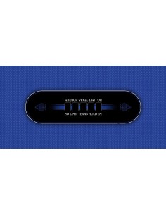 Tapis de Poker rectangulaire modèle Texas Holdem Bleu 8 joueurs 2