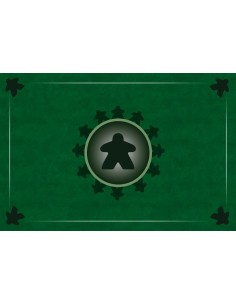 Tapis Multijeux rectangle meeple card vert