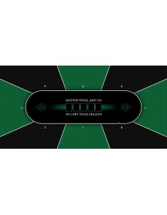 Tapis de Poker rectangulaire Texas Holdem Vert 8 joueurs