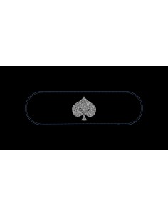 Tapis de poker rectangulaire Typo Spade 8 joueurs 2