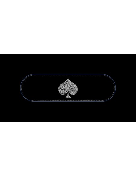 Tapis de poker rectangulaire Typo Spade