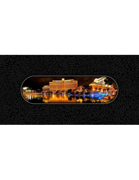Tapis de poker rectangulaire Vegas By Night