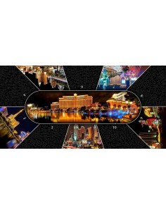 Tapis de poker rectangulaire Vegas By Night 8 joueurs