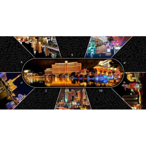 Tapis de poker rectangulaire Vegas By Night