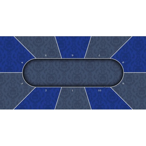 Tapis de Poker rectangulaire "Victorian Bleu"