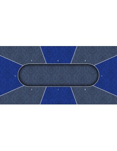 Tapis de Poker rectangulaire Victorian Bleu 10 joueurs
