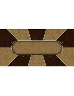 Tapis de Poker rectangulaire Victorian Marron 8 joueurs