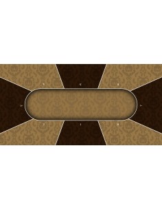 Tapis de Poker rectangulaire Victorian Marron 10 joueurs