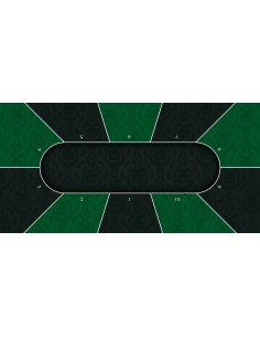 Tapis de Poker rectangulaire Victorian Vert 8 joueurs