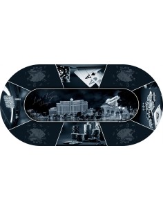 Tapis de poker ovale "Las Vegas Design" 2