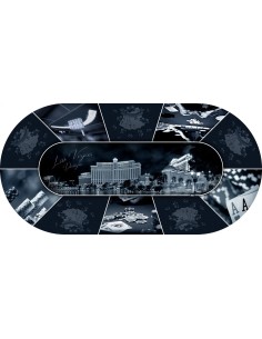 Tapis de poker ovale "Las Vegas Design" 2