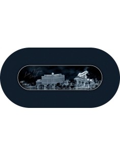 Tapis de poker ovale "Las Vegas Design"