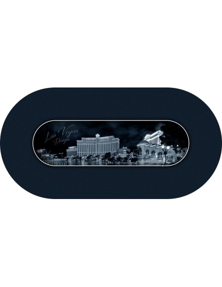 Tapis de poker ovale "Las Vegas Design" Tapis de poker ovale "Las Vegas Design"