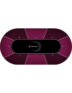 Tapis de poker ovale Luna Pure Player 2
