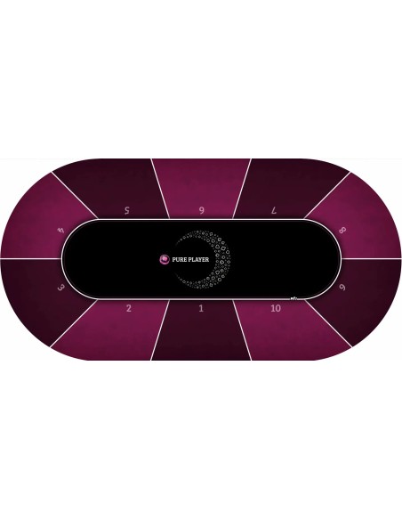 Tapis de poker ovale Luna Pure Player 10 joueurs