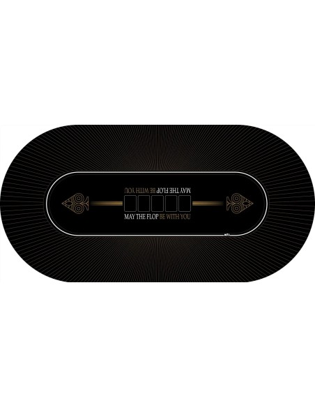 Tapis de Poker ovale "May The Flop"