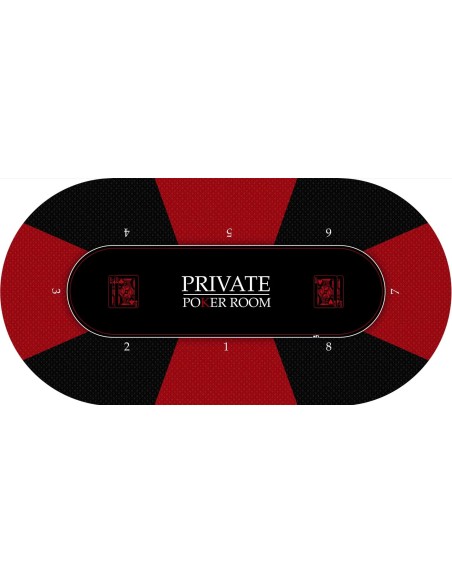 Tapis de Poker ovale design Private Poker 8 joueurs