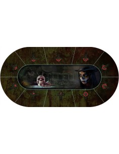 Tapis de poker ovale modèle Vaudou 2
