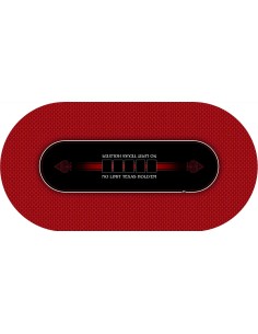 Tapis de Poker ovale modèle Texas Holdem Rouge