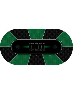 Tapis de Poker ovale Texas Holdem Vert 2