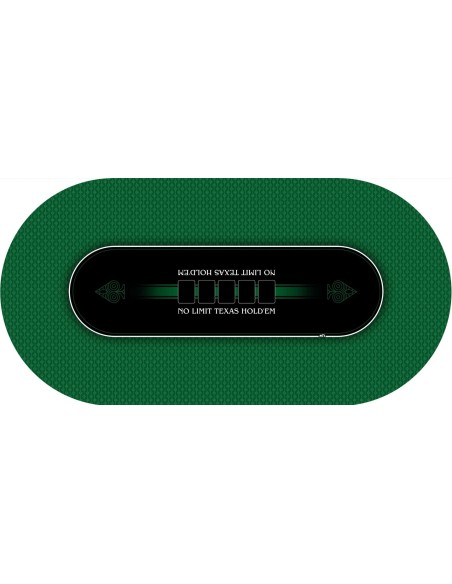 Tapis de Poker ovale Texas Holdem Vert