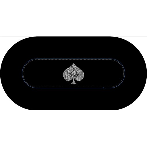 Tapis de Poker ovale "Typo Spade"