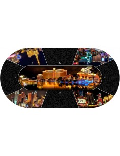 Tapis de poker ovale Vegas By Night 2