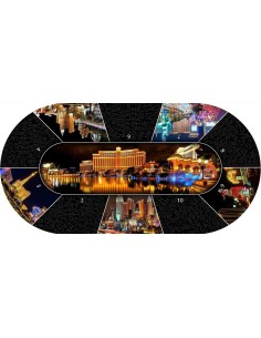 Tapis de poker ovale Vegas By Night 2