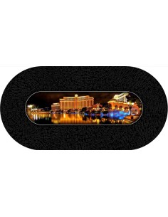 Tapis de poker ovale Vegas By Night