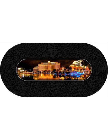 Tapis de poker ovale Vegas By Night