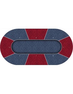 Tapis de Poker ovale Victorian Bordeaux 2