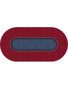 Tapis de Poker ovale Victorian Bordeaux