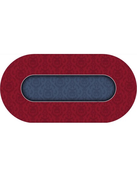 Tapis de Poker ovale Victorian Bordeaux