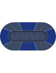 Tapis de Poker ovale Victorian Bleu 2