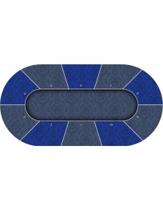 Tapis de Poker ovale Victorian Bleu 2