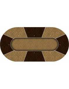 Tapis de Poker ovale Victorian Marron 2