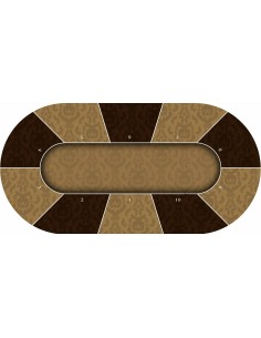 Tapis de Poker ovale Victorian Marron 2