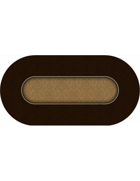 Tapis de Poker ovale Victorian Marron