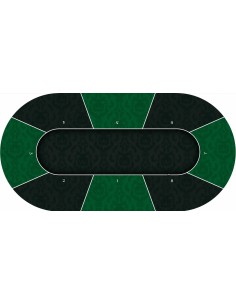 Tapis de Poker ovale Victorian Vert 2