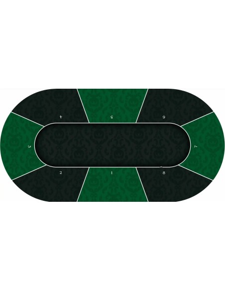 Tapis de Poker ovale Victorian Vert 8 joueurs