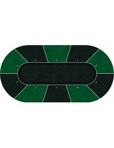 Tapis de Poker ovale Victorian Vert 2