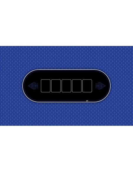 Tapis de poker rectangulaire Neo Poker bleu