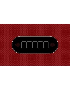 Tapis de poker rectangulaire Neo Poker rouge