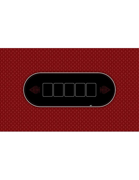Tapis de poker rectangulaire Neo Poker rouge