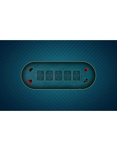 Tapis de Poker rectangulaire "Poker de Luxe" bleu