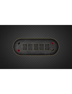 Tapis de Poker rectangulaire "Poker de Luxe" gris