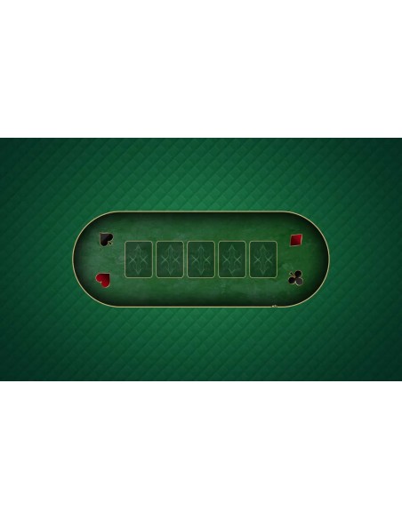 Tapis de Poker rectangulaire "Poker de Luxe" vert