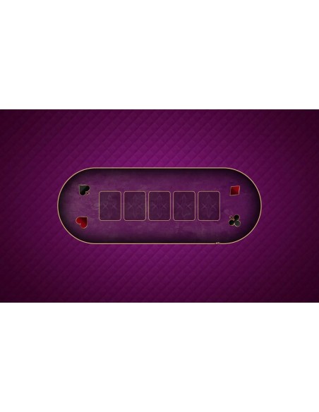 Tapis de Poker rectangulaire "Poker de Luxe" violet