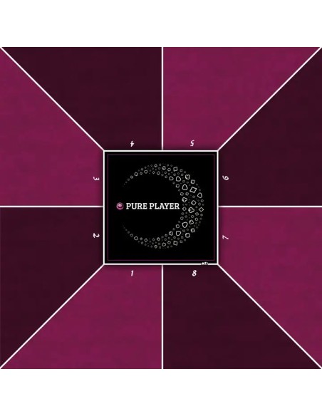 Tapis de Poker carré Luna Pure Player fond en damier